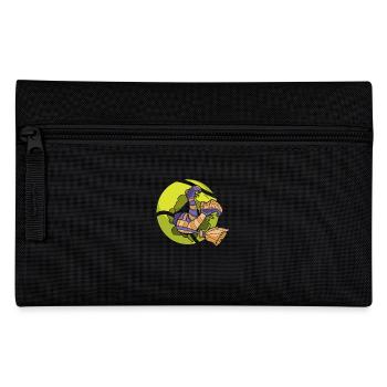 Tennis Witch Player Funny Halloween Design - Pencil Case - black - Front