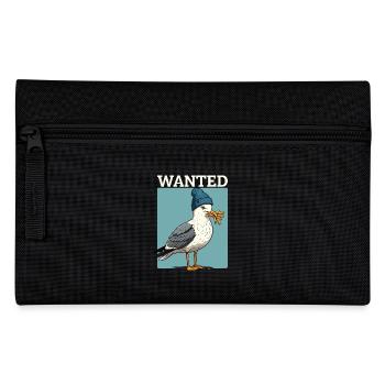 Wanted Seagull avec des frites bonnet illustration - Trousse - noir - Devant