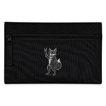 Rockmusik Metal Musik Lustiger Fuchs Heavy Metal - Federtasche - Schwarz - Vorne