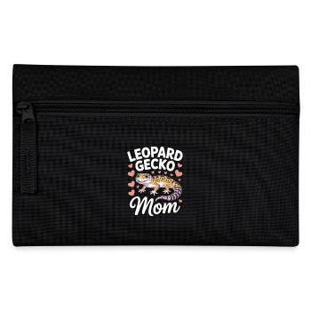 Leopardgecko Mom Leopards Gecko Reptilien - Federtasche - Schwarz - Vorne