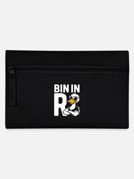 Bin in Rente - Ente - Ruhestand - Pension - Federtasche - Schwarz