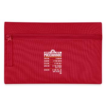 Mechanic Hourly Rate – Funny Garage Rules - Pencil Case - red - Front