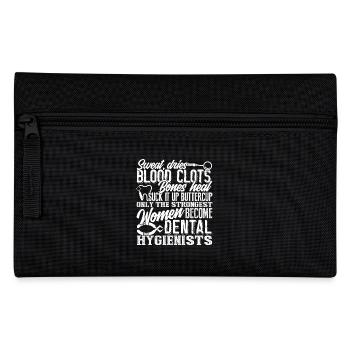 Strong Women Become Dental Hygienists - Pencil Case - black - Front