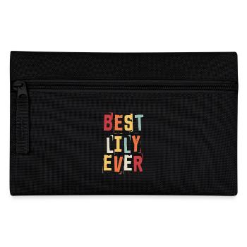Best Lily Ever Retro First Name Text Saying - Pencil Case - black - Front