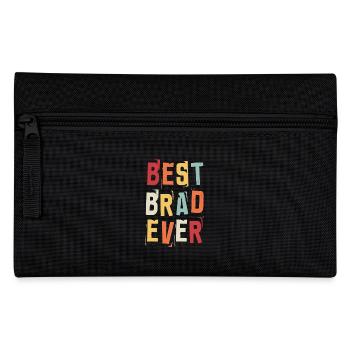 Best Brad Ever Retro First Name Text Saying - Pencil Case - black - Front