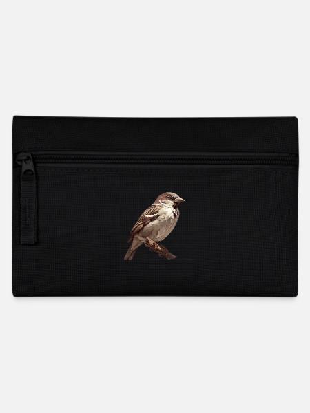 Spatzen Spatz - Federtasche - Schwarz