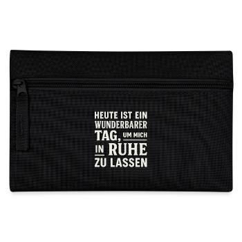 In Ruhe lassen – Sarkastisches Design - Federtasche - Schwarz - Vorne