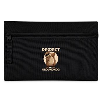 Respect The Groundhog Rodent Animal - Pencil Case - black - Front