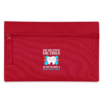 Dental Dentist Receptionist Dentist - Pencil Case - red - Front