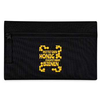 Hobbyimker Imker Bienen Flüsterer Imkern Honig - Federtasche - Schwarz - Vorne