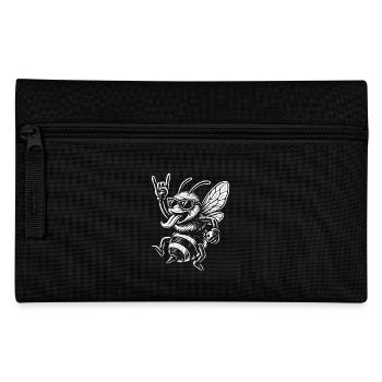 Rock Musik Funny Heavy Metal Retro Bee Vibe - Federtasche - Schwarz - Vorne