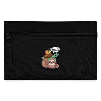 Happy sloth, turtle and snail - Pencil Case - black - Front