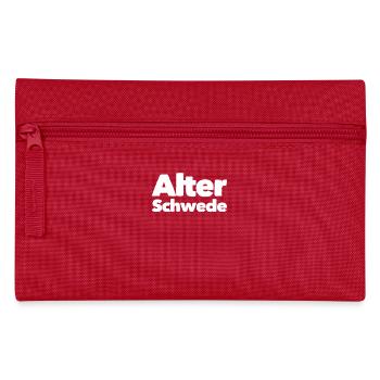 Alter Schwede Lustiger Ausdruck Spruch - Federtasche - Rot - Vorne