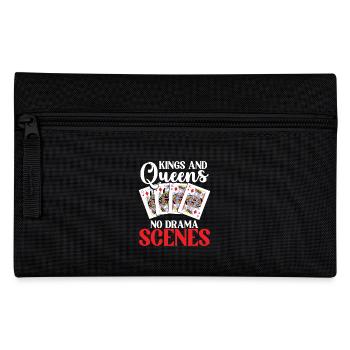 Pinochle Trick Taking Game Drama King Queen - Pencil Case - black - Front