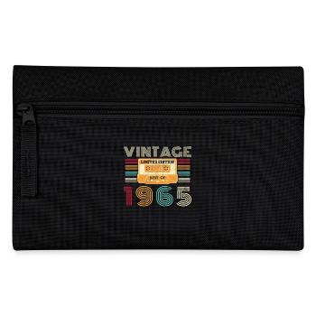 60 Year 1965 Vintage Retro Birthday - Pencil Case - black - Front