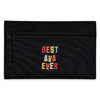 Best Ava Ever Retro First Name Text Saying - Pencil Case - black - Front