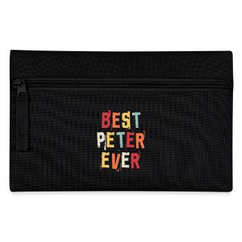 Best Peter Ever Retro First Name Text Saying - Pencil Case - black - Front