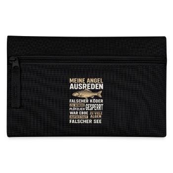 Fishing Excuses – No Fish, Many Reasons - Pencil Case - black - Front