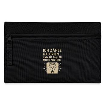 Compteur de calories balances disant T-shirt - Trousse - noir - Devant