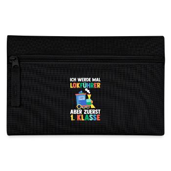 Train Driver First Class School Enrollment School Child - Pencil Case - black - Front