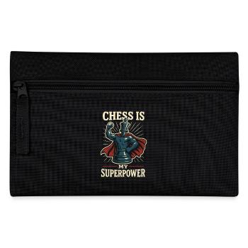 Les échecs sont mon super-pouvoir de joueur d’échecs drôle - Trousse - noir - Devant