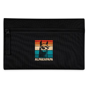 Werdender Vater ALPAKAPAPA Retro Lustig - Federtasche - Schwarz - Vorne