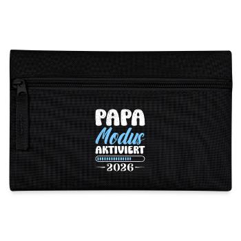 Werdender Vater PAPA MODUS AKTIVIERT 2026 Lustig - Federtasche - Schwarz - Vorne