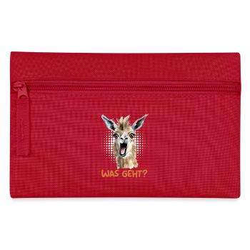 Alpaka WAS GEHT? Cooles Lama Lustiges - Federtasche - Rot - Vorne