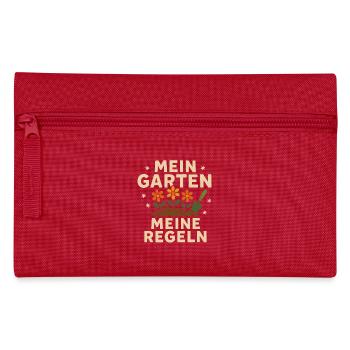 Mein Garten – Meine Regeln Naturmotiv - Federtasche - Rot - Vorne