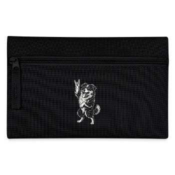 Rockmusik Lustig Heavy Metal Retro Hund Vibes - Federtasche - Schwarz - Vorne