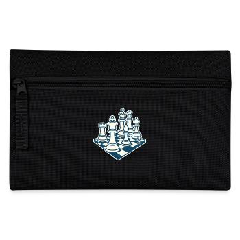 Schachspieler Schachfiguren Brettspiel Kunst - Federtasche - Schwarz - Vorne