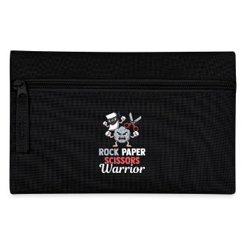 Schere Stein Papier Kawaii Kindheitsspiel - Federtasche - Schwarz - Vorne
