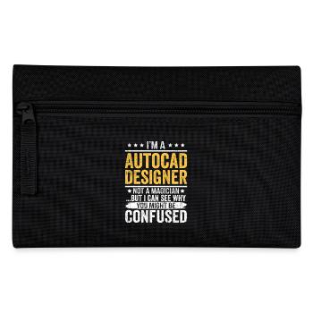 AutoCAD Designer – Lustig, kein Zauberer Zitat Geschenk - Federtasche - Schwarz - Vorne