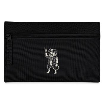 Rock Music Funny Australian Shepherd Dog - Pencil Case - black - Front