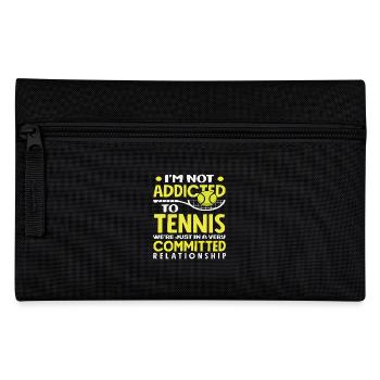 Joueur de tennis : Pas accro, juste dévoué - Trousse - noir - Devant