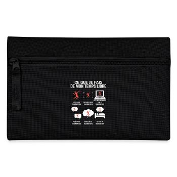 Ce que je fais de mon temps libre – Badminton - Trousse - noir - Devant