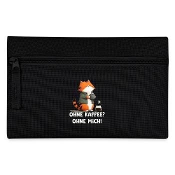 Ohne Kaffee ohne Mich lustige Katze - Federtasche - Schwarz - Vorne