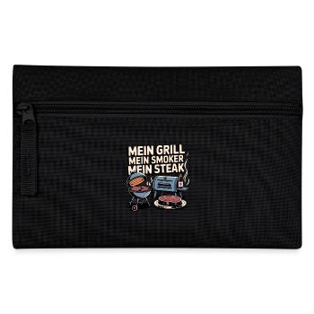 Mein Grill Mein Smoker Mein Steak BBQ Meister - Federtasche - Schwarz - Vorne