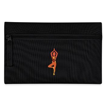 Yoga mom with baby carrier - Pencil Case - black - Front