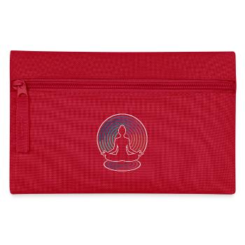Zen-Meditation Wellenkreise - Federtasche - Rot - Vorne