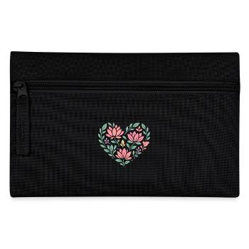 Fleurs de lotus en forme de cœur - Trousse - noir - Devant