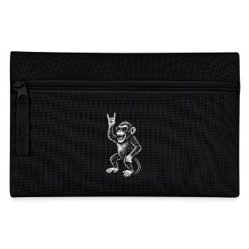 Rockmusik Lustig Heavy Metal Affe Retro - Federtasche - Schwarz - Vorne