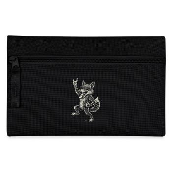 Fuchs Liebt Rock Musik Metal Musik Lustig - Federtasche - Schwarz - Vorne