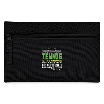 Tennis Player Answer No Matter Question - Pencil Case - black - Front