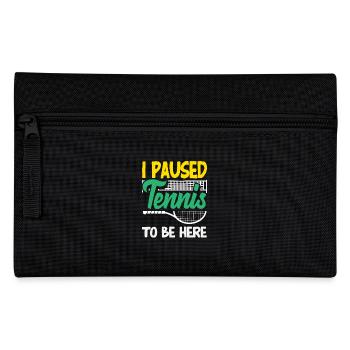 I paused tennis player - Pencil Case - black - Front