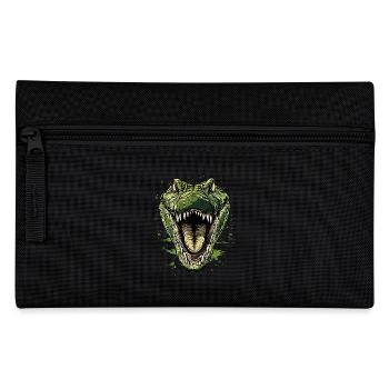 Krokodil Alligator Reptilien Kroko Liebe Krokodile - Federtasche - Schwarz - Vorne