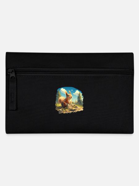 Eichhörnchen - Federtasche - Schwarz