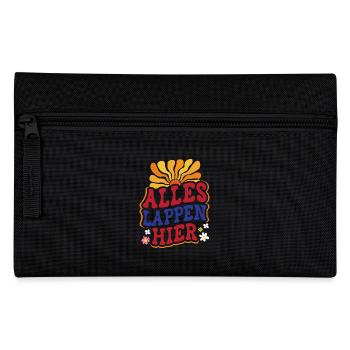 Malle ALLES LAPPEN HIER Retro Lustig - Federtasche - Schwarz - Vorne