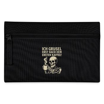 Halloween Grusel Kaffee Spruch - Federtasche - Schwarz - Vorne