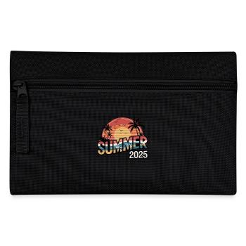 Summer 2025 Beach Sunset Retro Waves - Pencil Case - black - Front